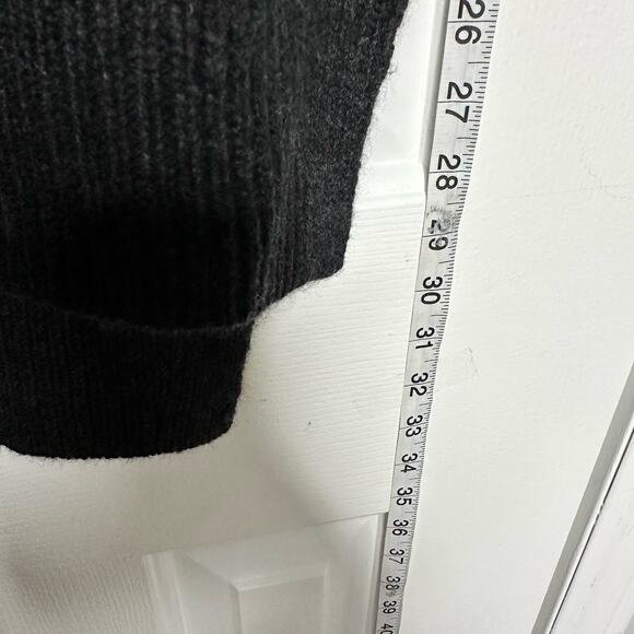 Autumn Cashmere Wool Charcoal Gray Side Slit Tunic Sweater size XL Revolve $348 - Picture 4 of 9